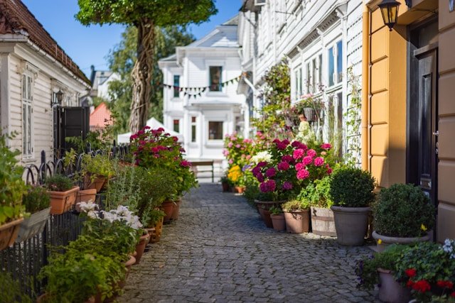 Cozy alley in Bergen