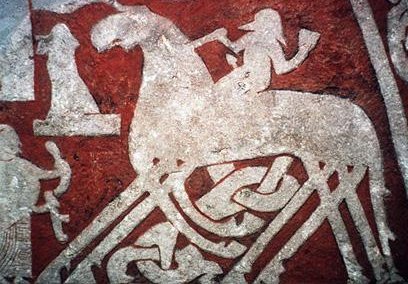 Old depiction of Sleipnir