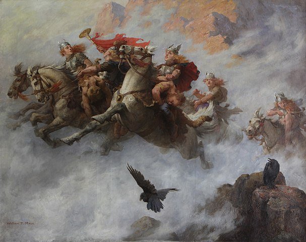 Valkyries riding into battle