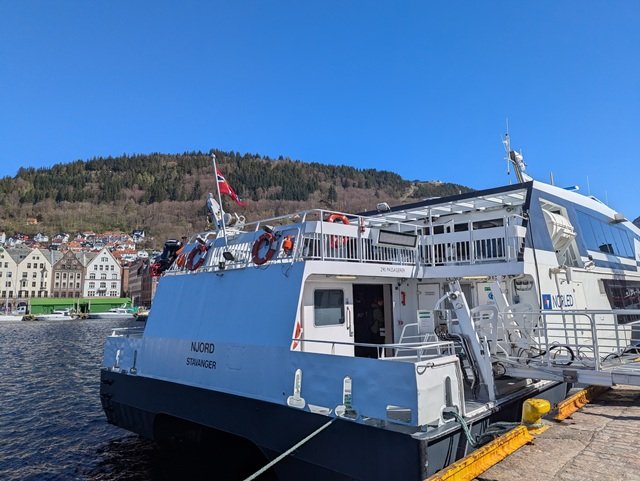 image of njord, of the express boats traveling to and from bergen